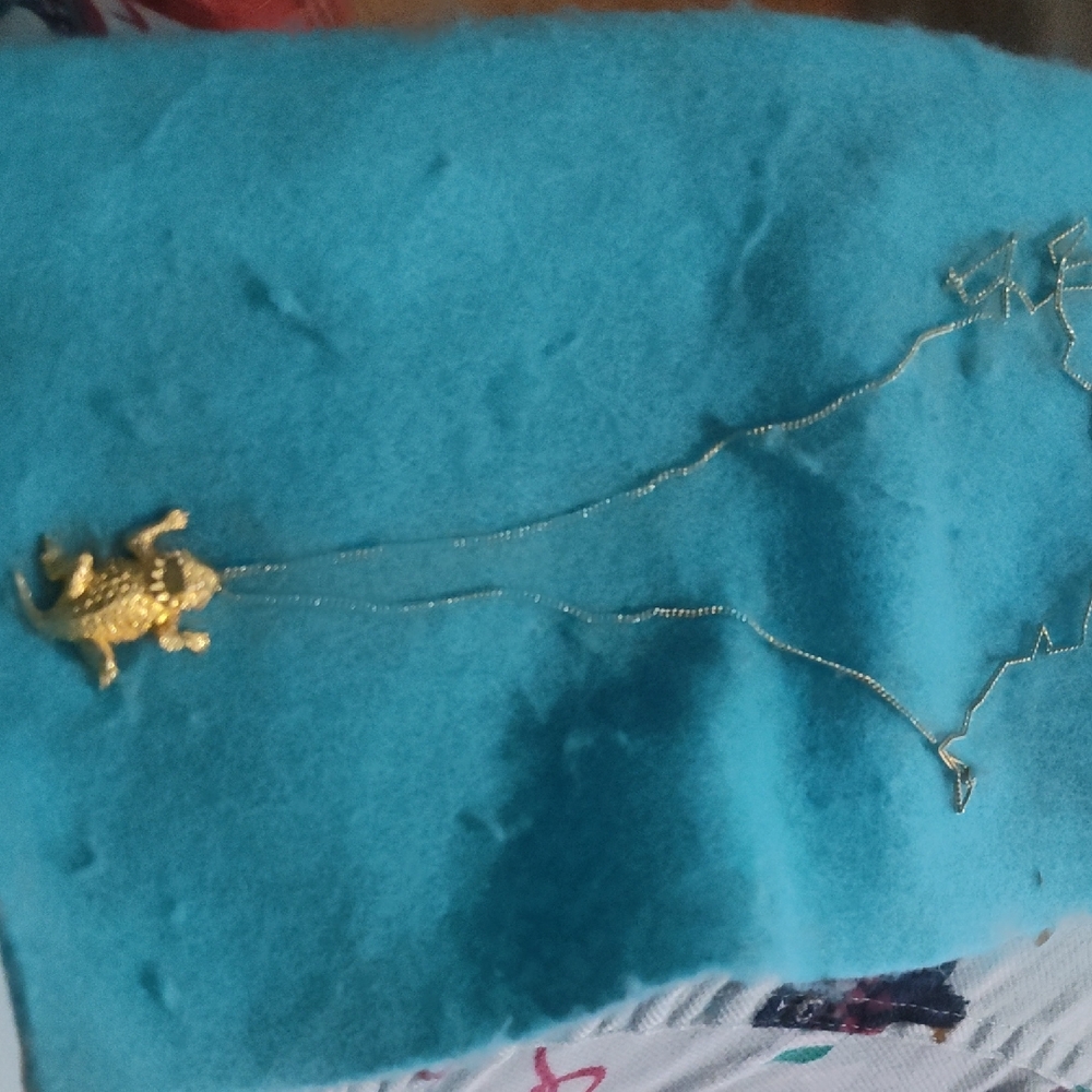 Gold Breaded Dragon Pendant Necklace